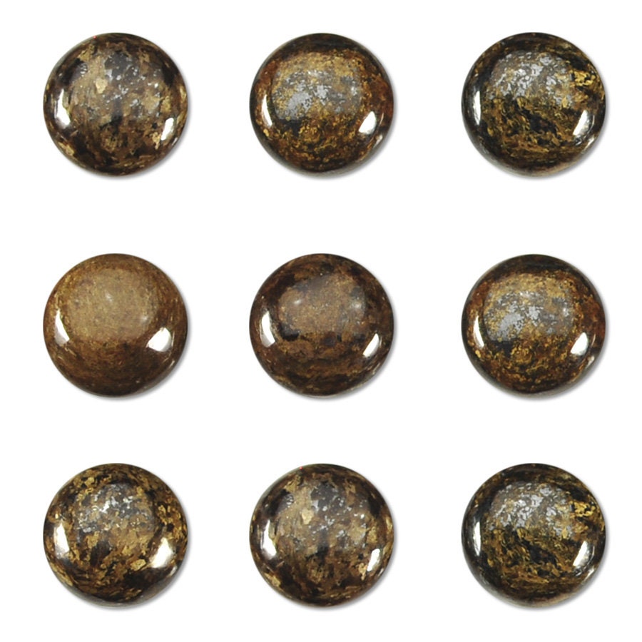 Dakota Stones Bronzite 10mm Round Cabochon Gemstones. CAB- BRZ10DC