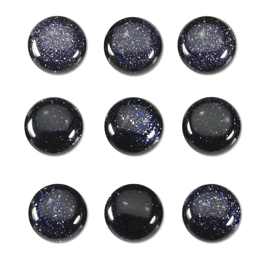 Dakota Stones Blue Goldstone 10mm Round Cabochon Gemstones. CAB-BGS10DC