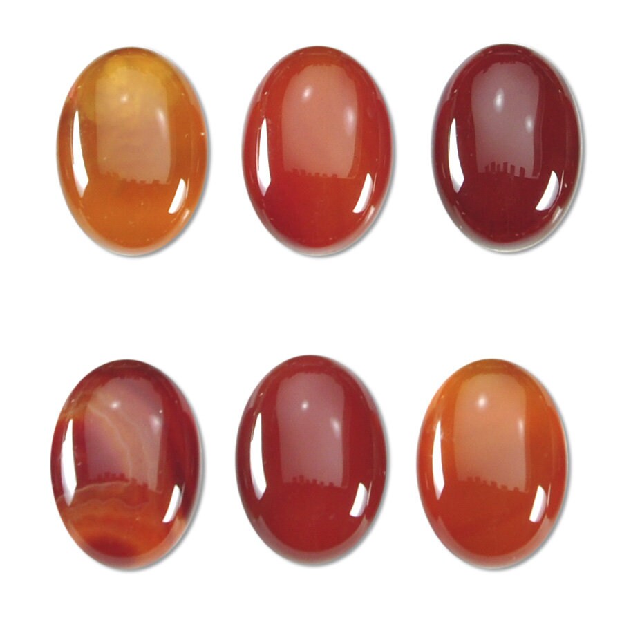 Dakota Stones Carnelian 14x10mm Oval Cabochon Gemstones CAB-CRN14x10OV