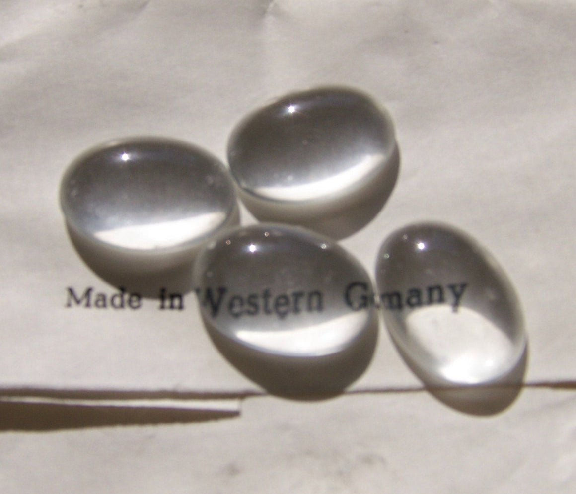 Vintage Glass Magnifying Cabs 18x13mm (4) cab116