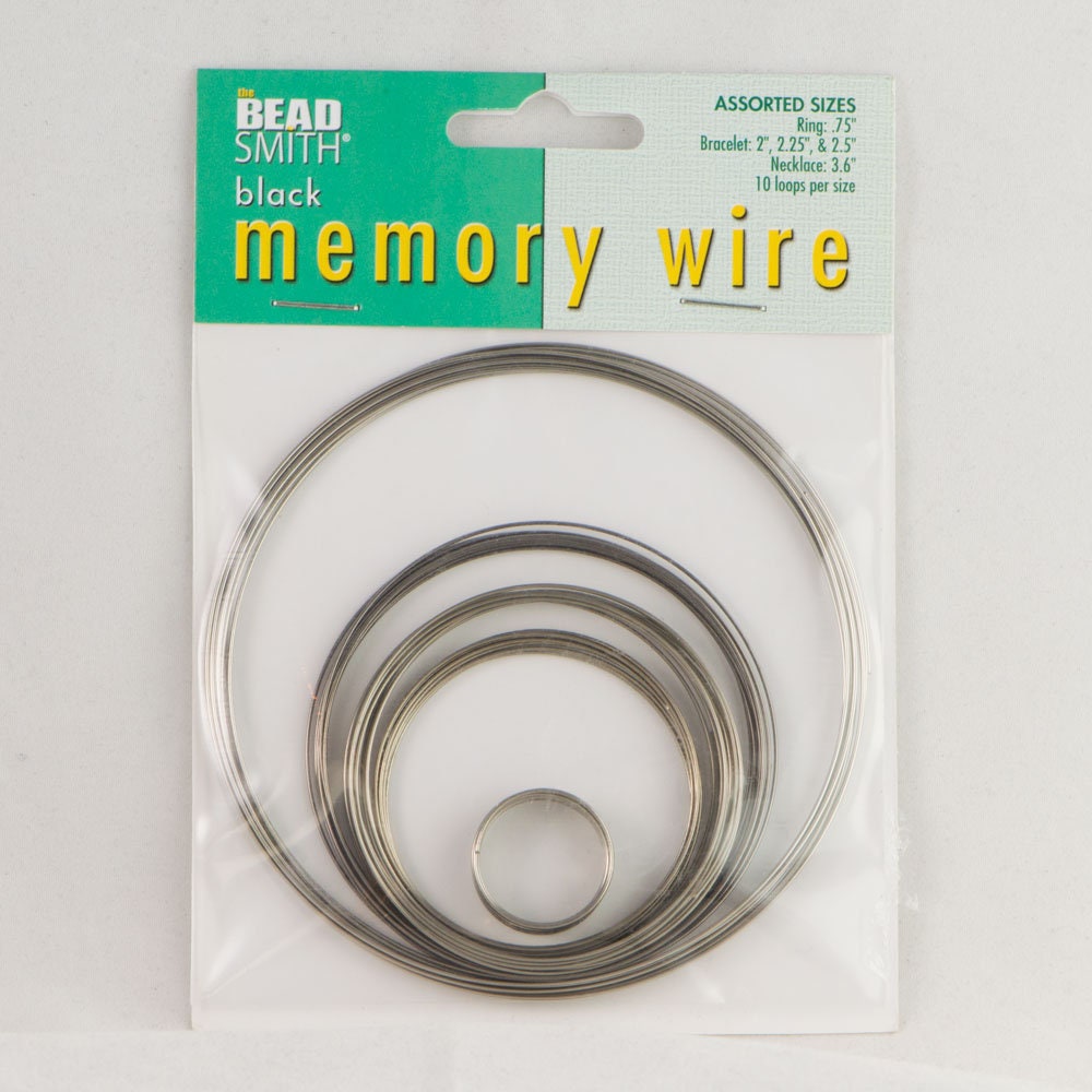 Assorted Black Plated Beadsmith Memory Wire