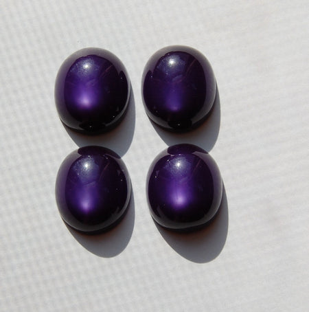 Vintage Deep Purple Moonglow Cabochons 18mm x 16mm cab273