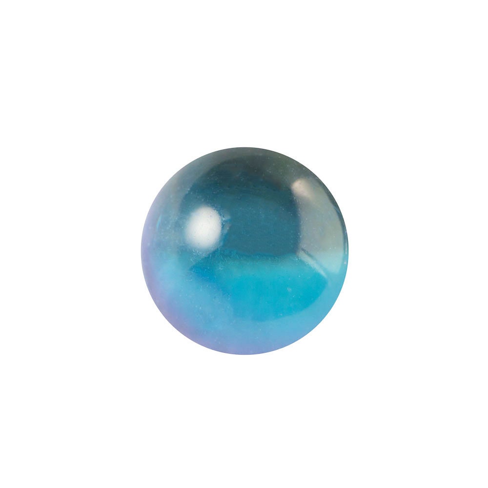 Crystal Helio Light Blue Clear Glass Ball Cabochon With Foil 10mm (4) cab357B