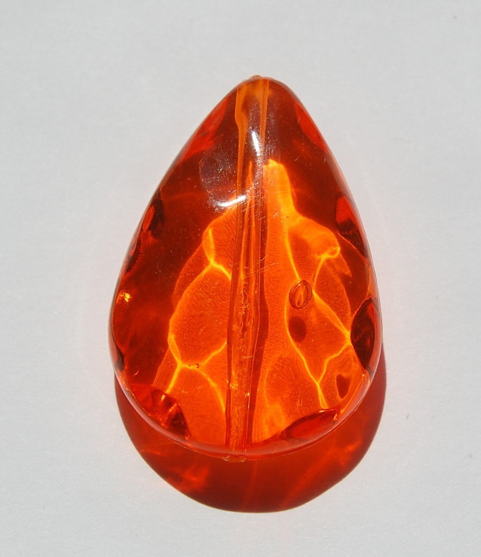 Vintage Water Colors Orange Pendant Focal Bead Germany pnd061A