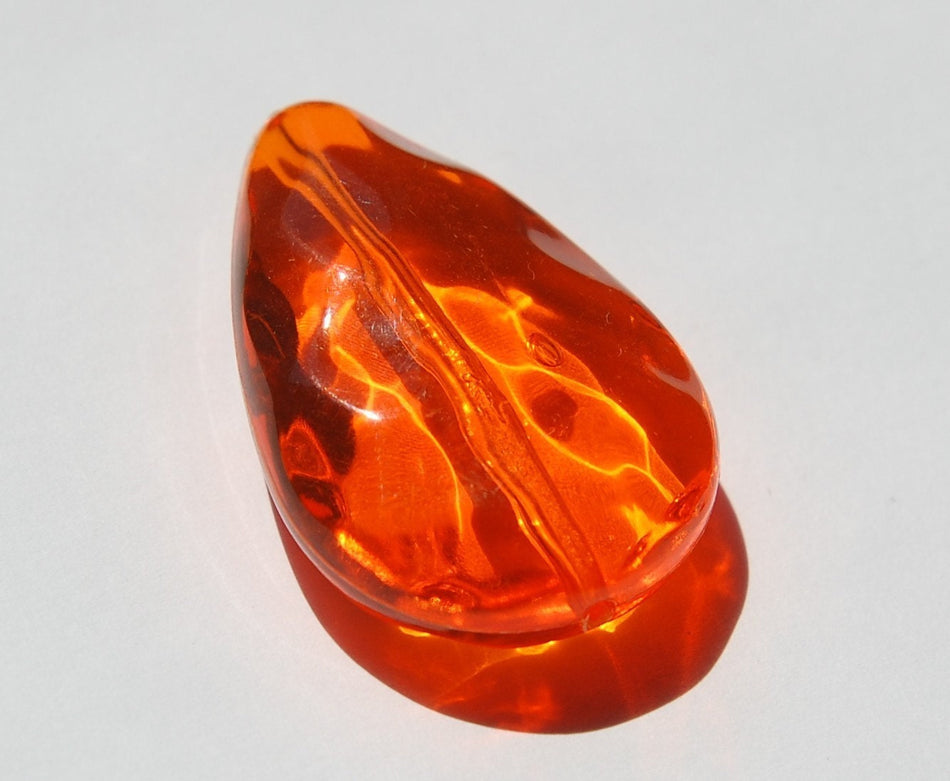 Vintage Water Colors Orange Pendant Focal Bead Germany pnd061A