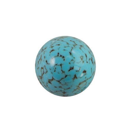 Vintage Turquoise Matrix High Dome Glass Cabochons 15mm (4) cab1037A
