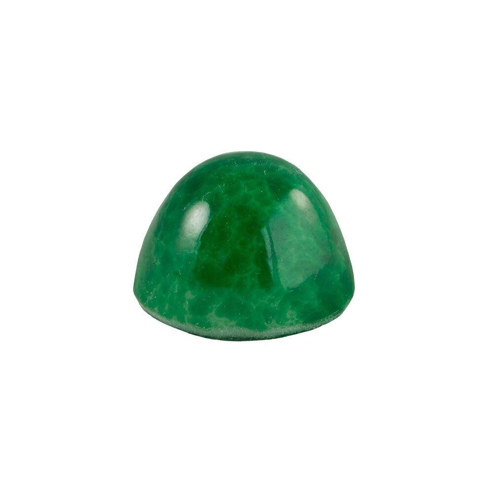 Vintage Jade Green Matrix High Dome Glass Cabochons 15mm (4) cab1037C