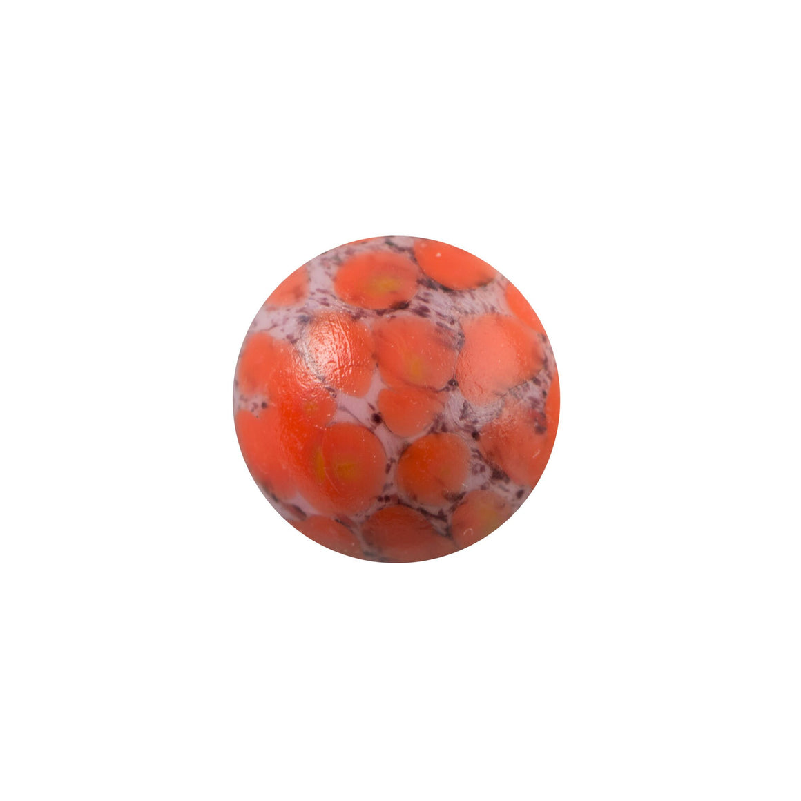 Orange Coral Matrix Glass Cabochons 11mm (6) cab1005Bv2