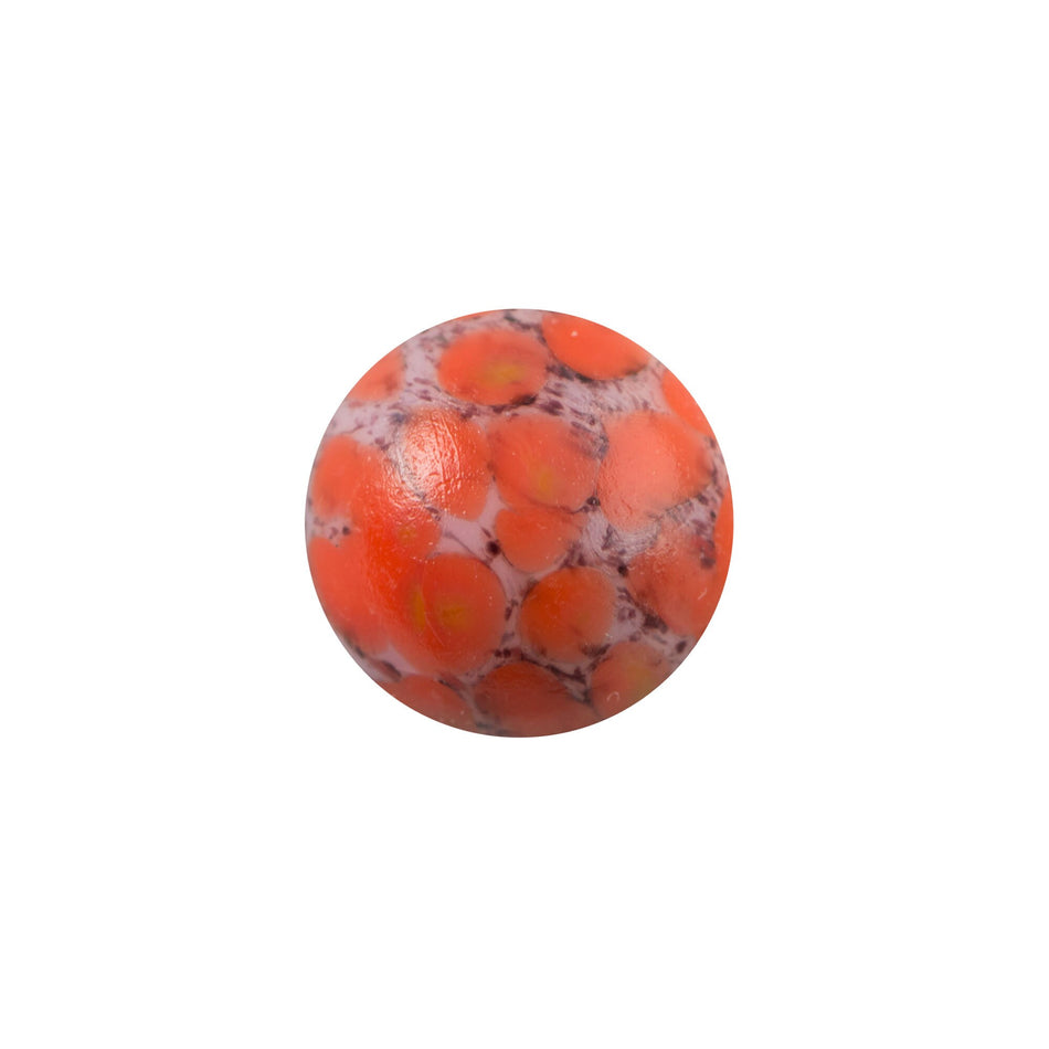 Orange Coral Matrix Glass Cabochons 11mm (6) cab1005Bv2