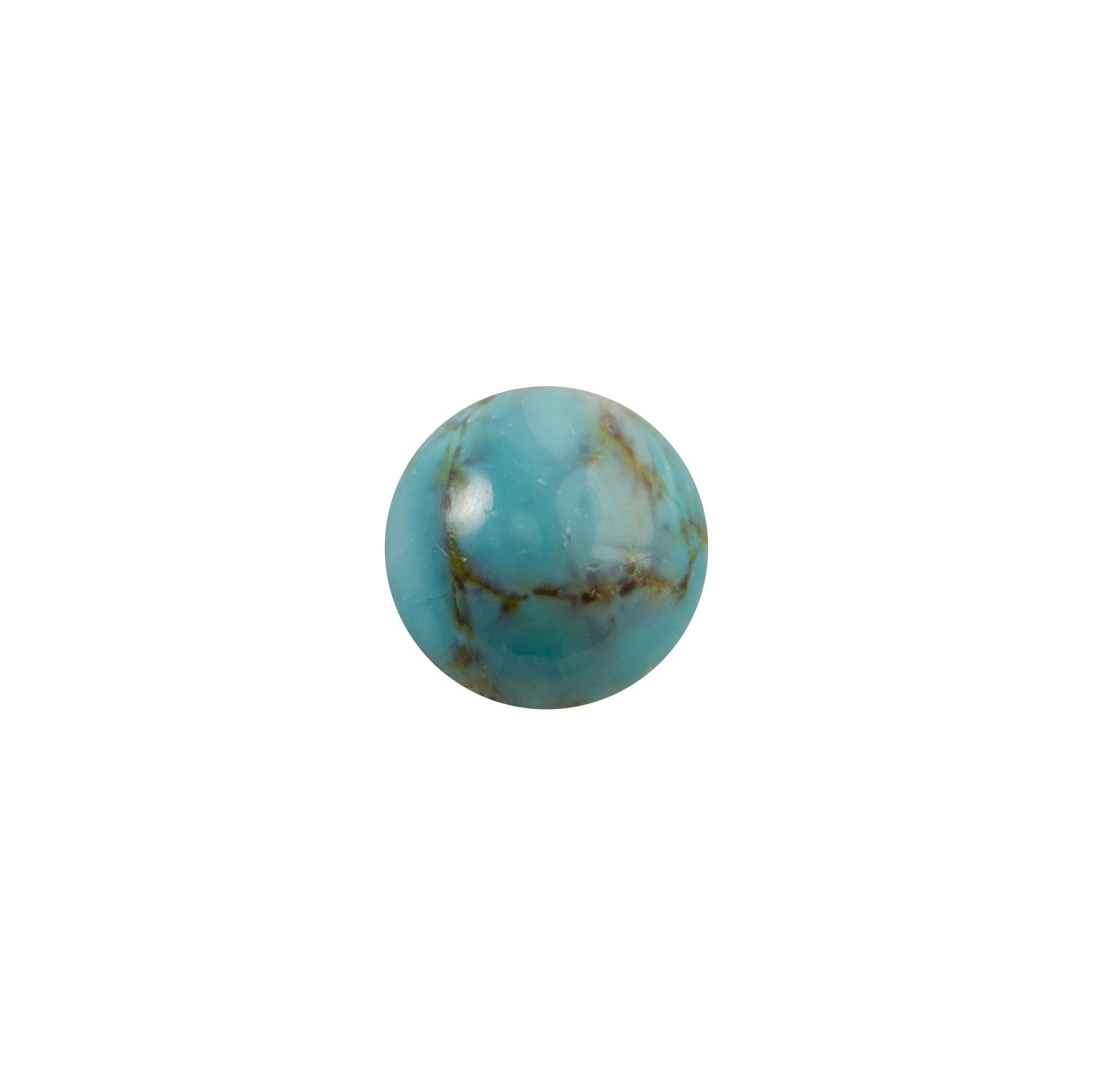 Blue Turquoise Matrix Glass Round Cabochons 7mm (6) cab1003Av2