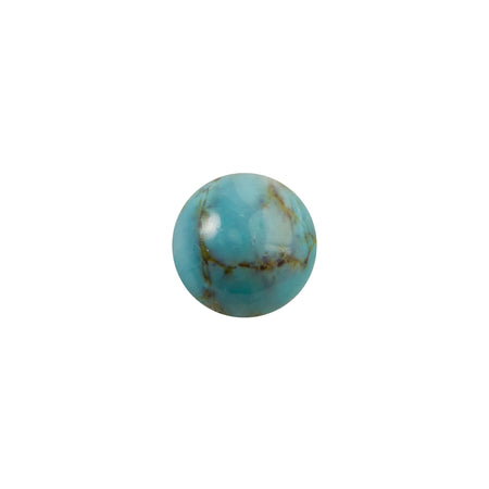 Blue Turquoise Matrix Glass Round Cabochons 7mm (6) cab1003Av2