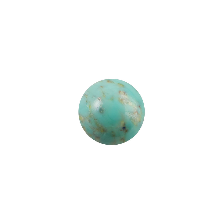 Green Turquoise Matrix Glass Round Cabochons 7mm (6) cab1003A