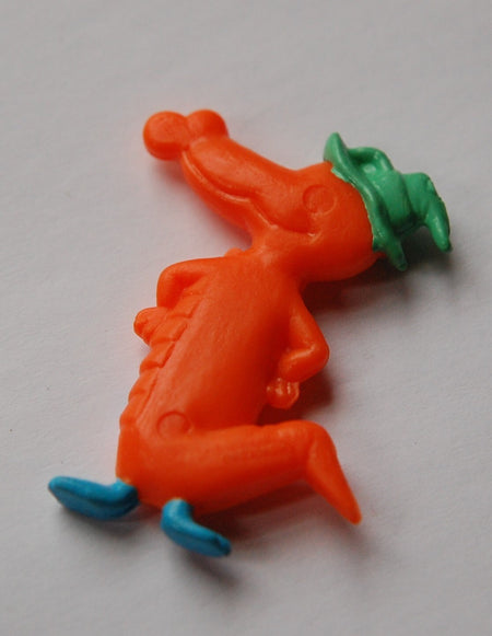Silly Vintage Orange Alligator Pendant Charm chr057D