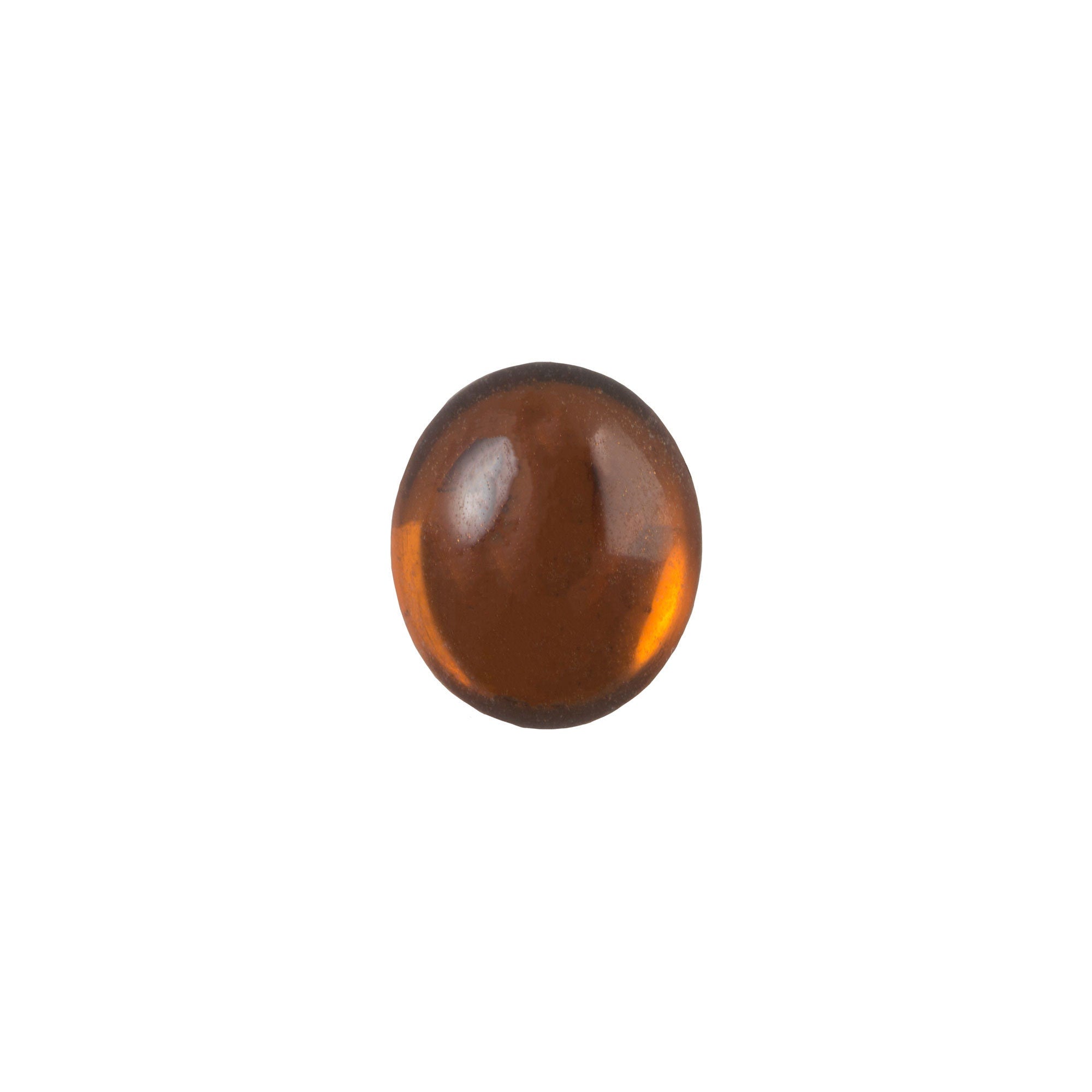 10x8mm Translucent Smokey Topaz Foiled Glass Oval Cabochons (8) cab4002W