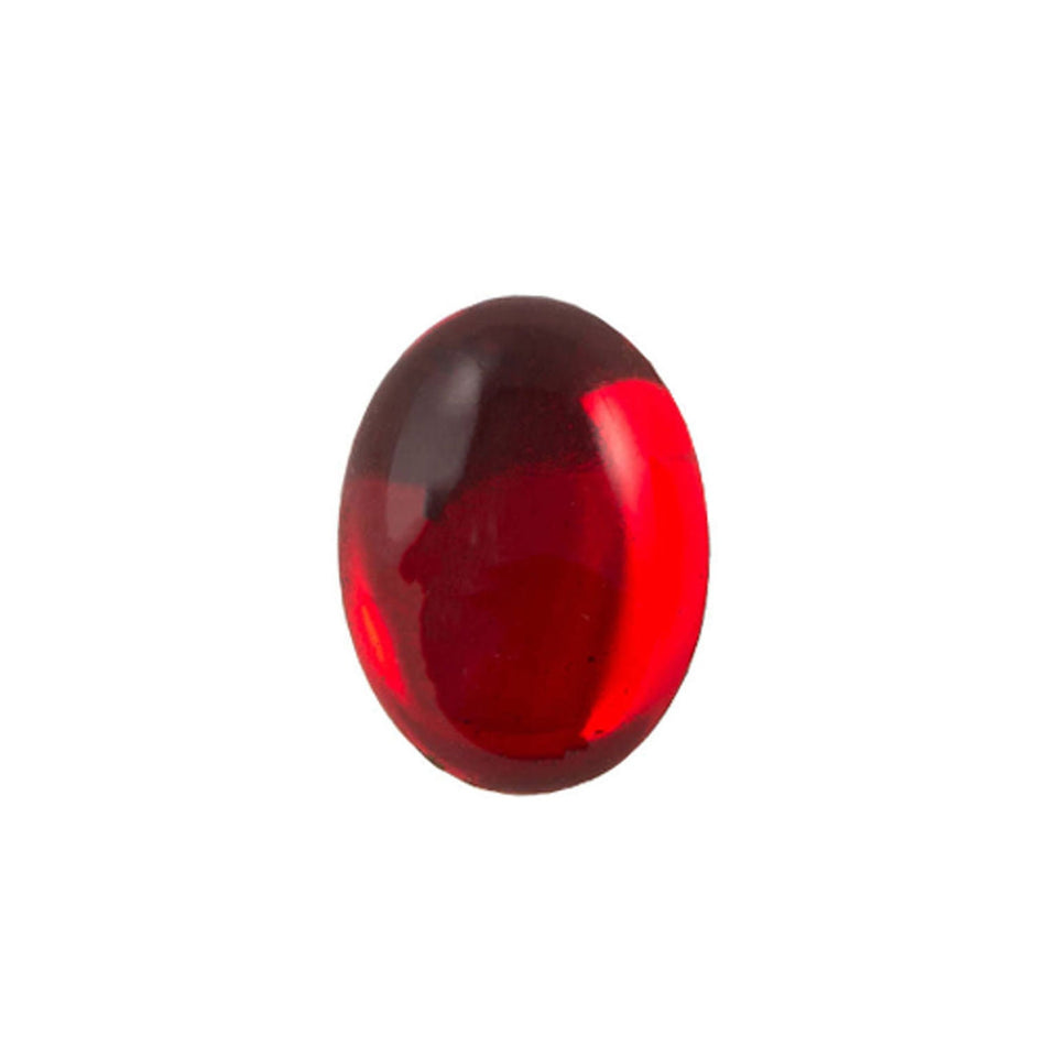 18x13mm Translucent Ruby Foiled Glass Oval Cabochons (2) cab4005A