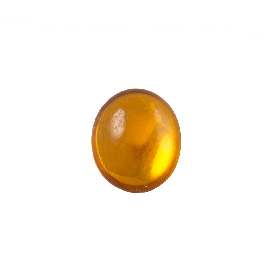 12x10mm Translucent Topaz Foiled Glass Oval Cabochons 12x10 (6) cab4003E