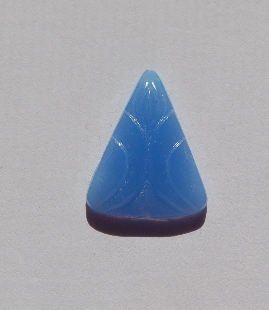 Vintage Blue Opal Deco Glass Stone Cabochon cab320