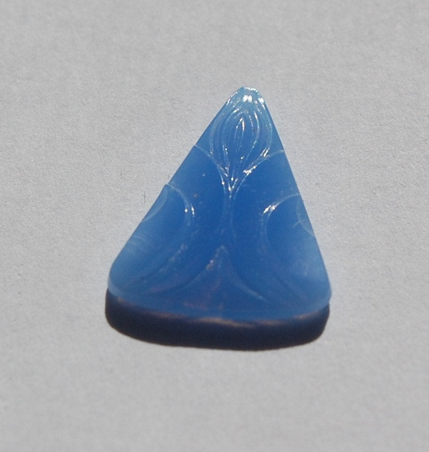 Vintage Blue Opal Deco Glass Stone Cabochon cab320