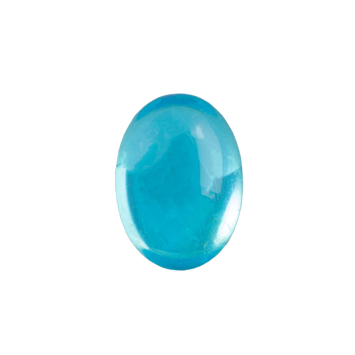18x13mm Translucent Aqua Foiled Glass Oval Cabochons (2) cab4005J