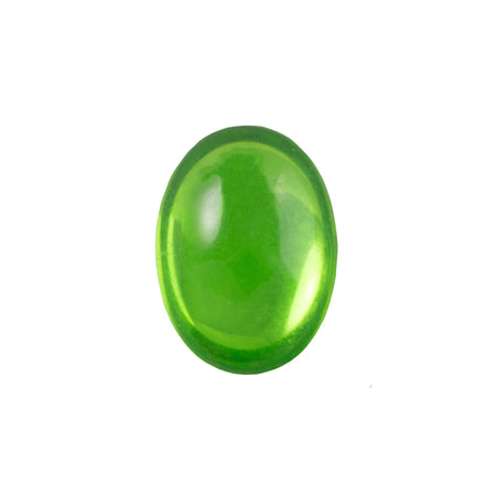 18x13mm Translucent Peridot Foiled Glass Oval Cabochons (2) cab4005C