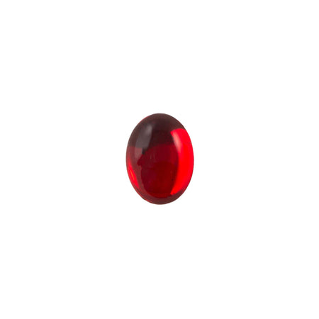 8x6mm Translucent Ruby Foiled Glass Oval Cabochons (12) cab4001A