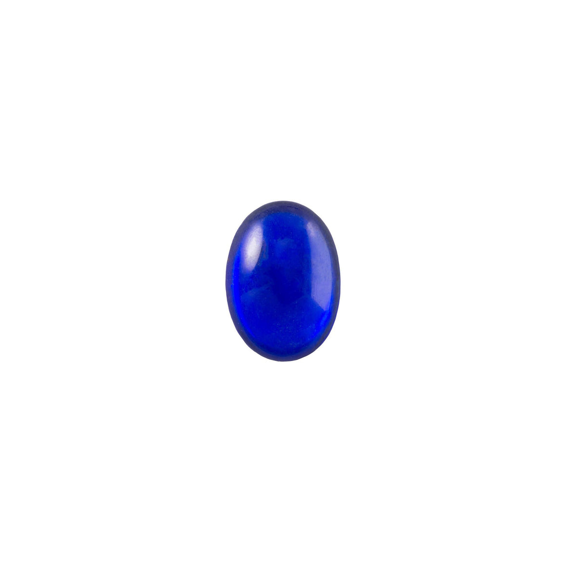 8x6mm Translucent Sapphire Foiled Glass Oval Cabochons (12) cab4001L