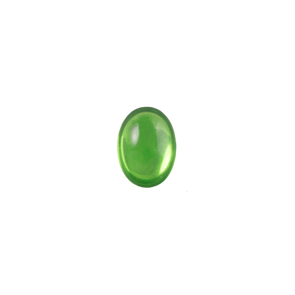 8x6mm Translucent Peridot Foiled Glass Oval Cabochons (12) cab4001C