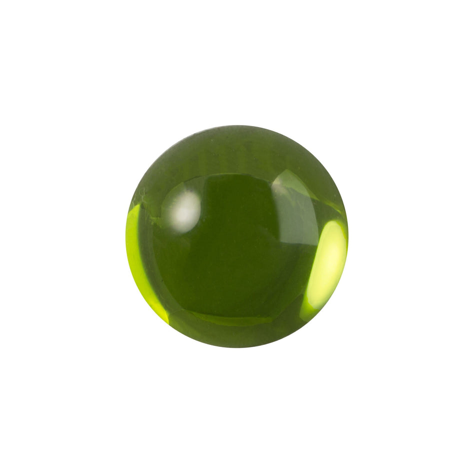 13mm Translucent Dark Olivine Foiled Glass Round Cabochons (4) cab2006Qv2
