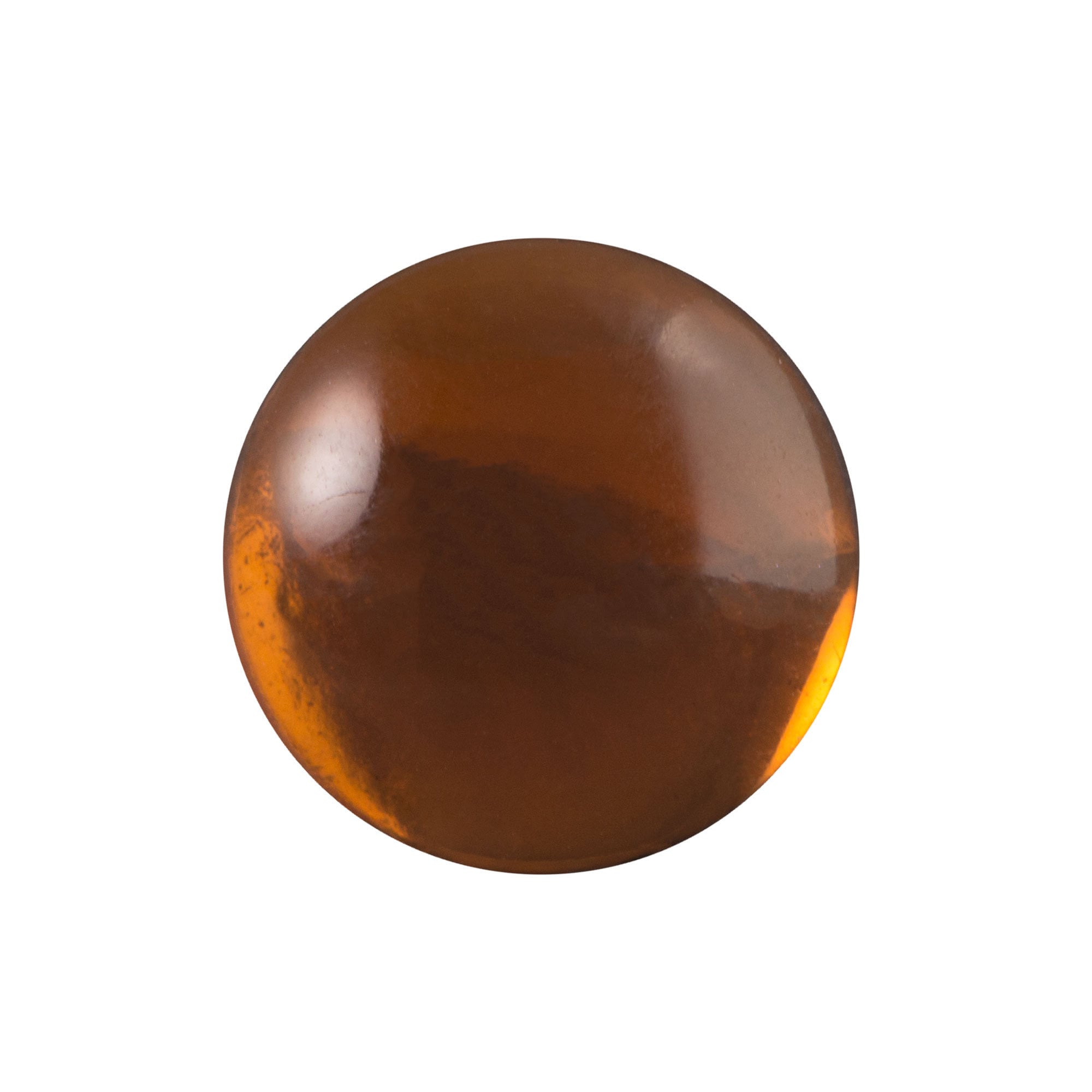 18mm Translucent Smokey Topaz Foiled Glass Round Cabochons (2) cab2008W