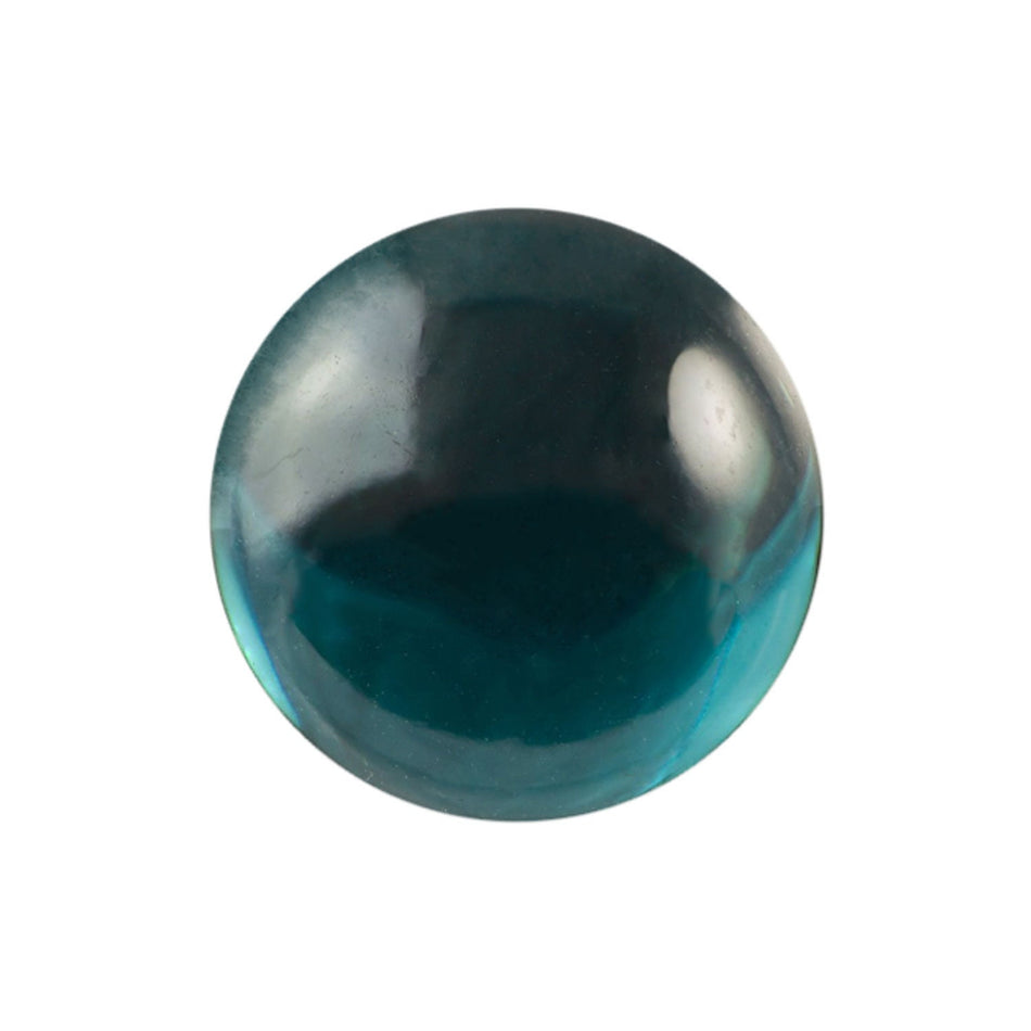 18mm Translucent Montana Blue Foiled Glass Round Cabochons (2) cab2008U