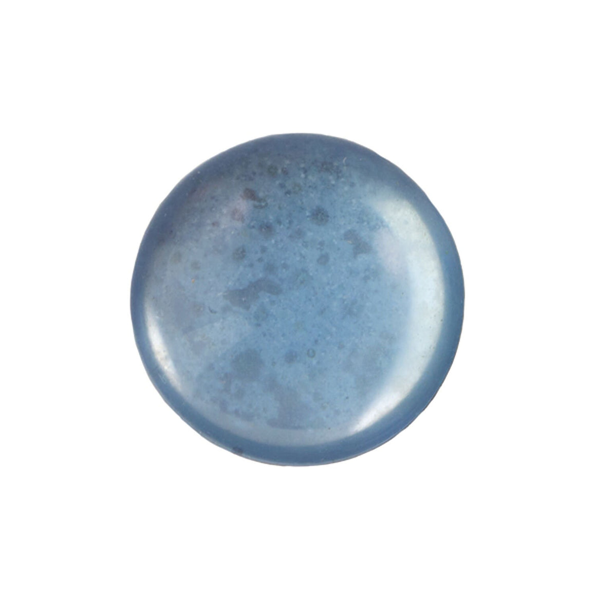 15mm Translucent Light Sapphire Foiled Glass Round Cabochons (4) cab2007H