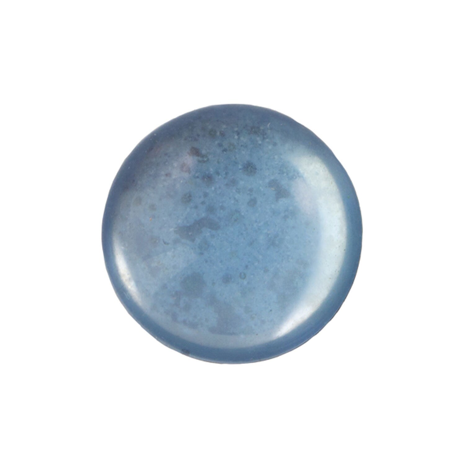 15mm Translucent Light Sapphire Foiled Glass Round Cabochons (4) cab2007H