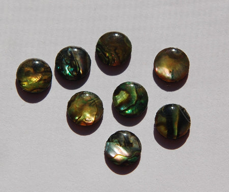 Vintage Paua Shell Cabochons 9mm cab725A
