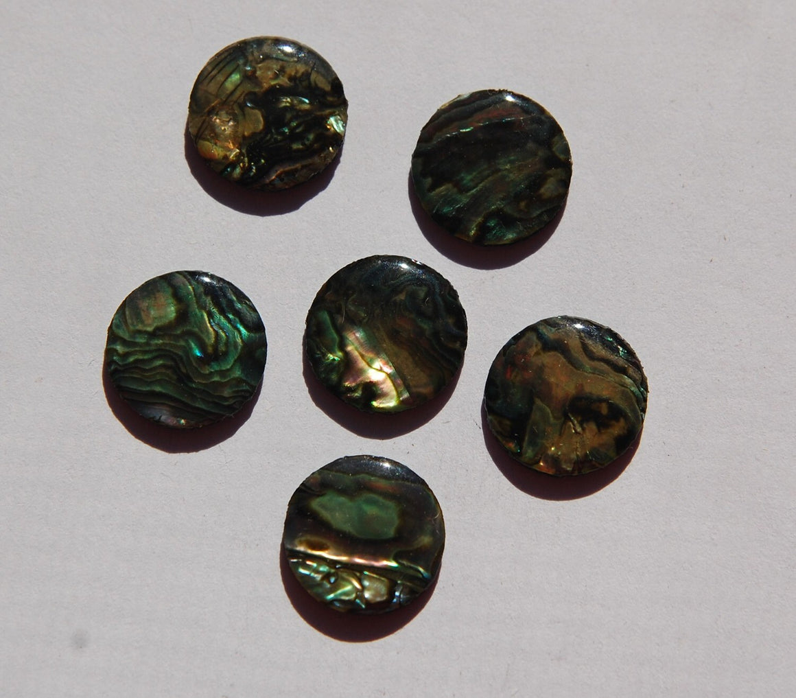 Vintage Paua Shell Cabochons 15mm cab725B