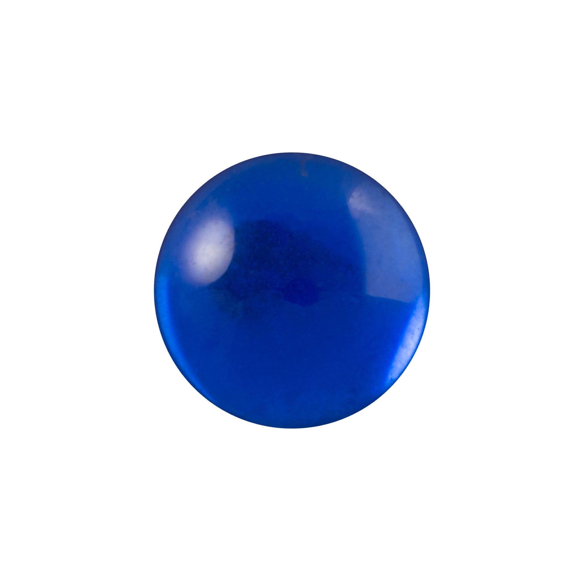 13mm Translucent Sapphire Foiled Glass Round Cabochons (4) cab2006L