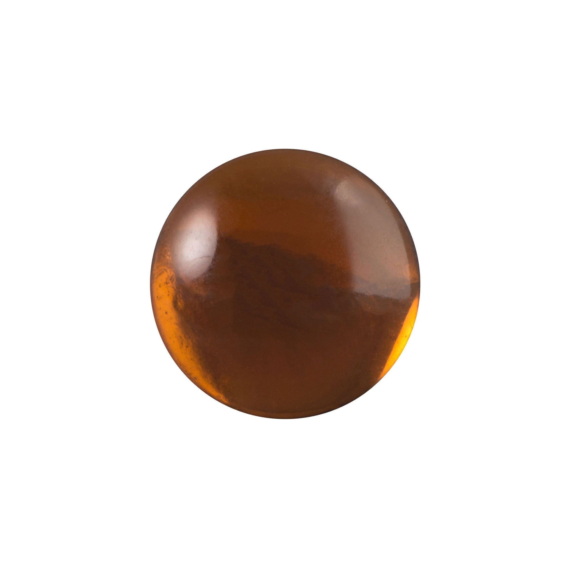 13mm Translucent Smokey Topaz Foiled Glass Round Cabochons (4) cab2006W