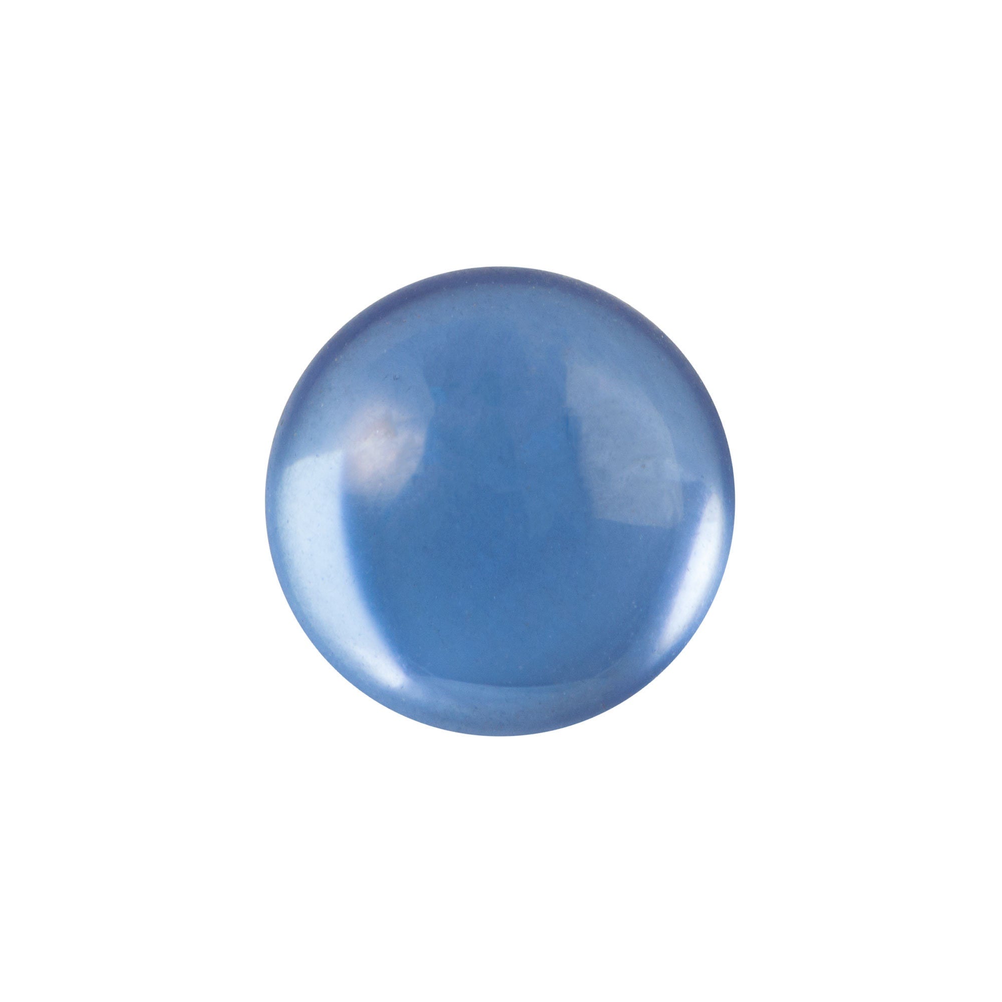 13mm Translucent Light Sapphire Foiled Glass Round Cabochons (4) 13mm cab2006H