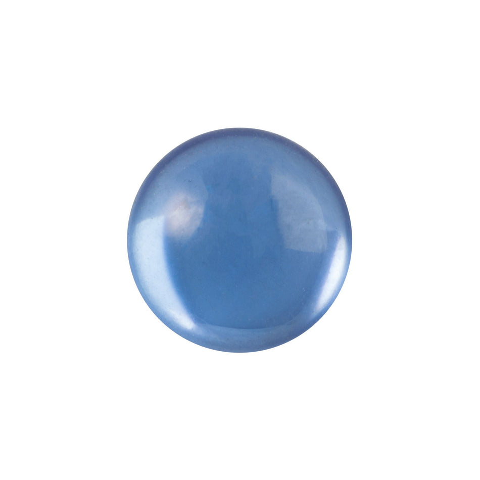 13mm Translucent Light Sapphire Foiled Glass Round Cabochons (4) 13mm cab2006H