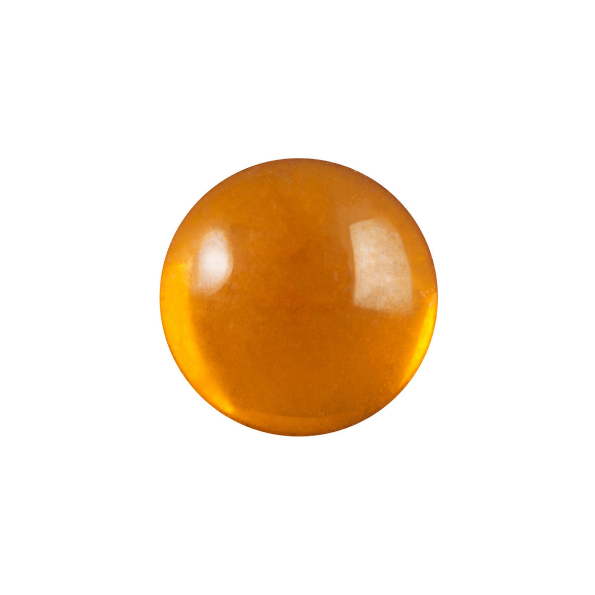13mm Translucent Topaz Foiled Glass Round Cabochons (4) cab2006E