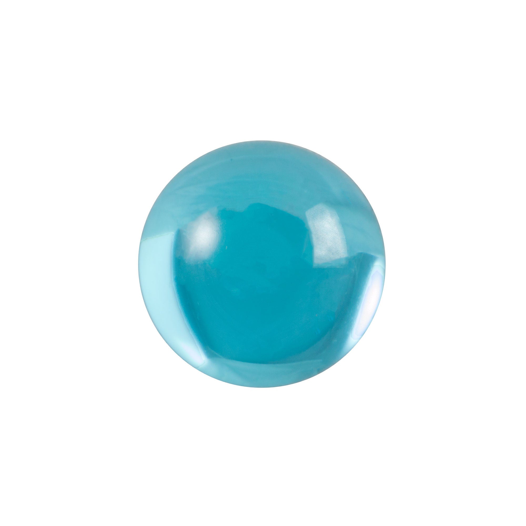 13mm Translucent Aqua Foiled Glass Round Cabochons (4) cab2006J