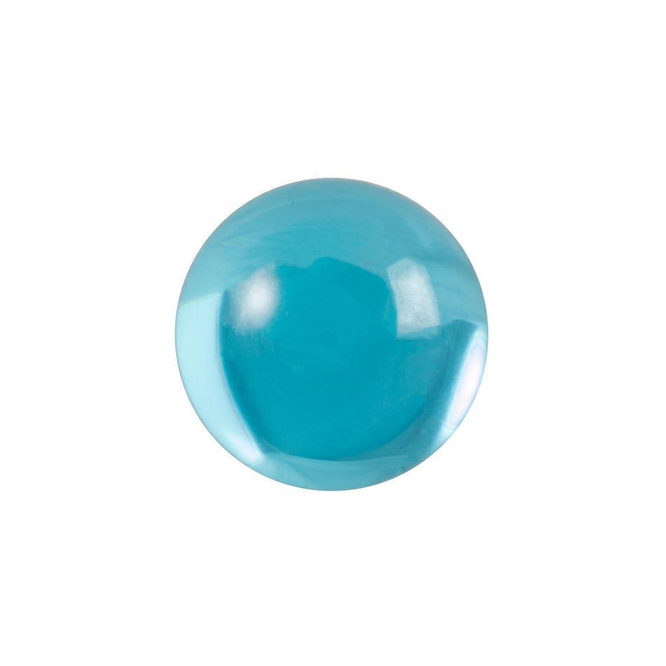 13mm Translucent Aqua Foiled Glass Round Cabochons (4) cab2006J