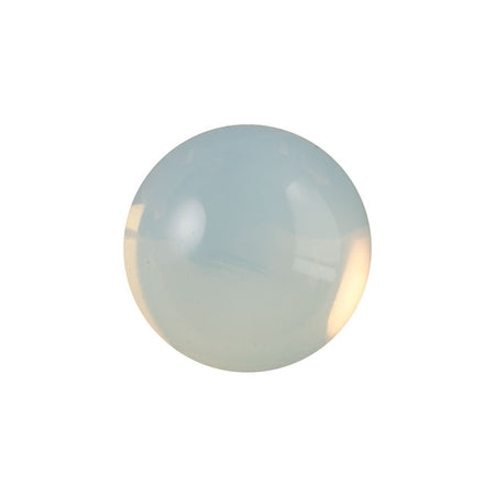 White Opal Foiled Glass Round Cabochons 13mm (4) cab3006AE