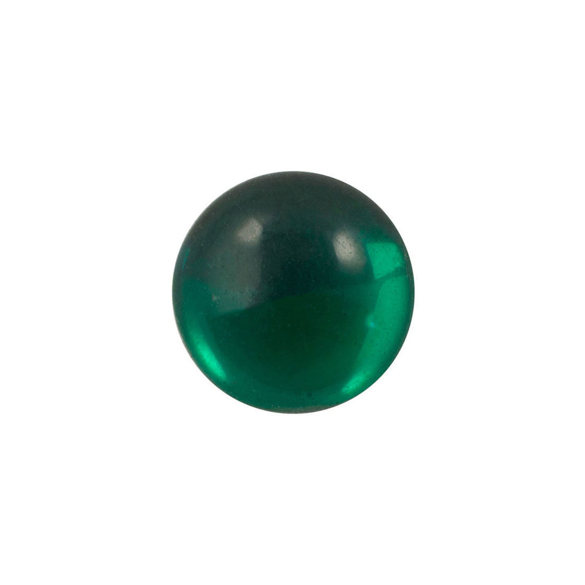 11mm Translucent Emerald Foiled Glass Round Cabochons (6) cab2005B