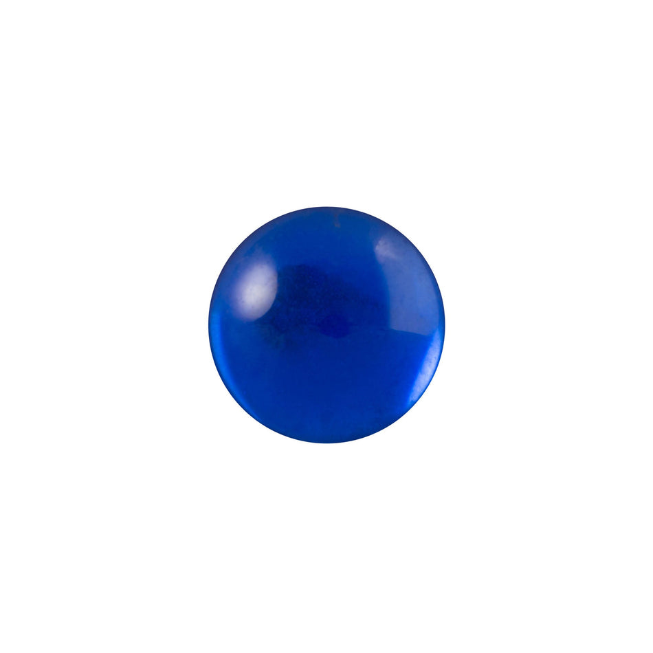 9mm Translucent Sapphire Foiled Glass Round Cabochons (10) cab2004L