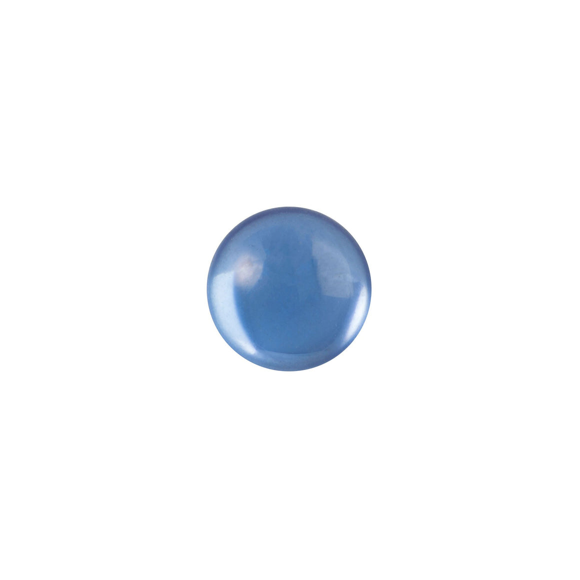 7mm Translucent Light Sapphire Foiled Glass Round Cabochons (16) cab2003H