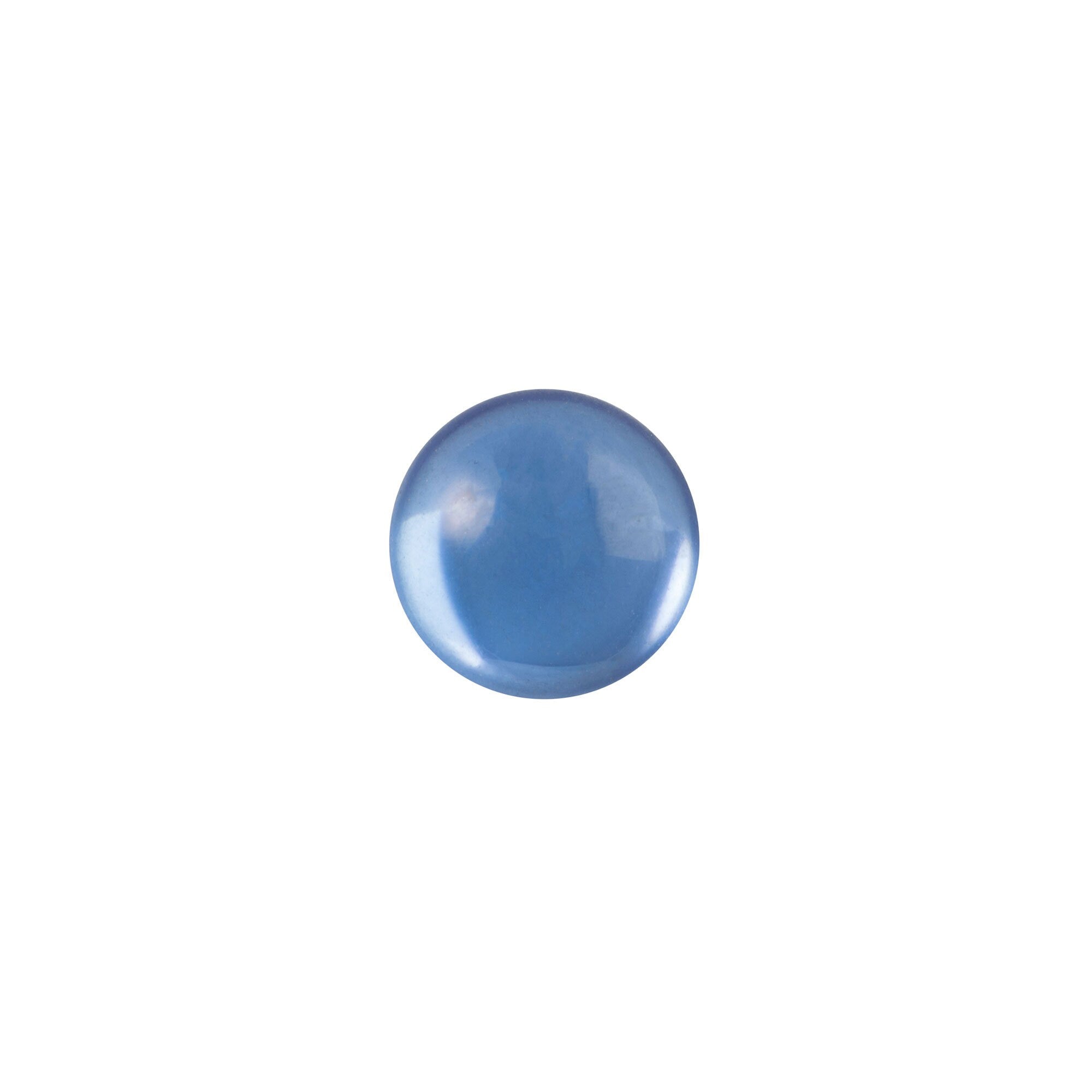 7mm Translucent Light Sapphire Foiled Glass Round Cabochons (16) cab2003H