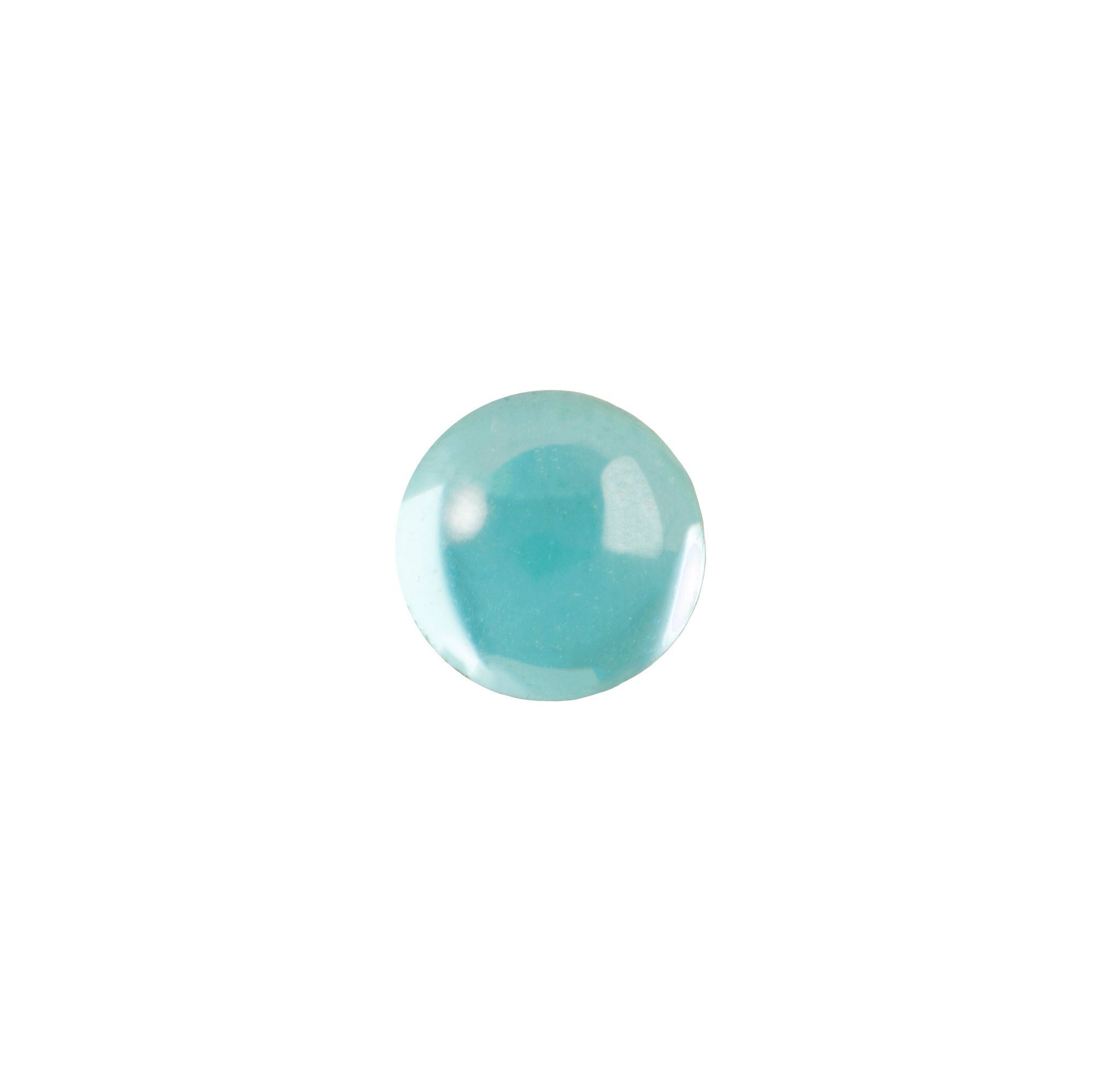 7mm Translucent Aqua Foiled Glass Round Cabochons (16) cab2003J