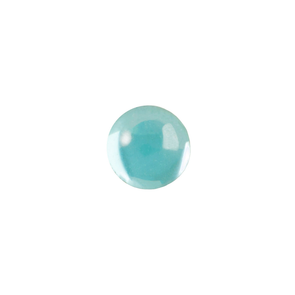 7mm Translucent Aqua Foiled Glass Round Cabochons (16) cab2003J