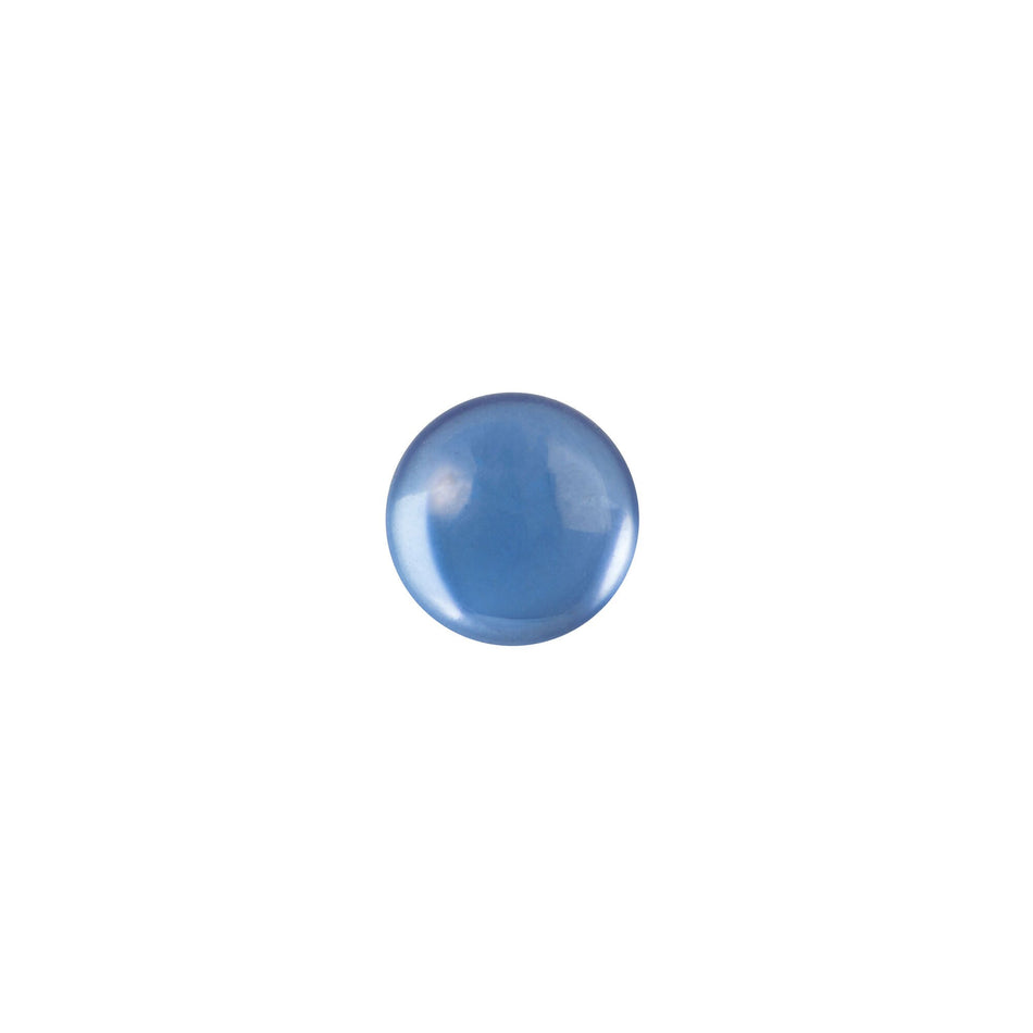 5mm Translucent Light Sapphire Foiled Glass Round Cabochons (24) cab2002H