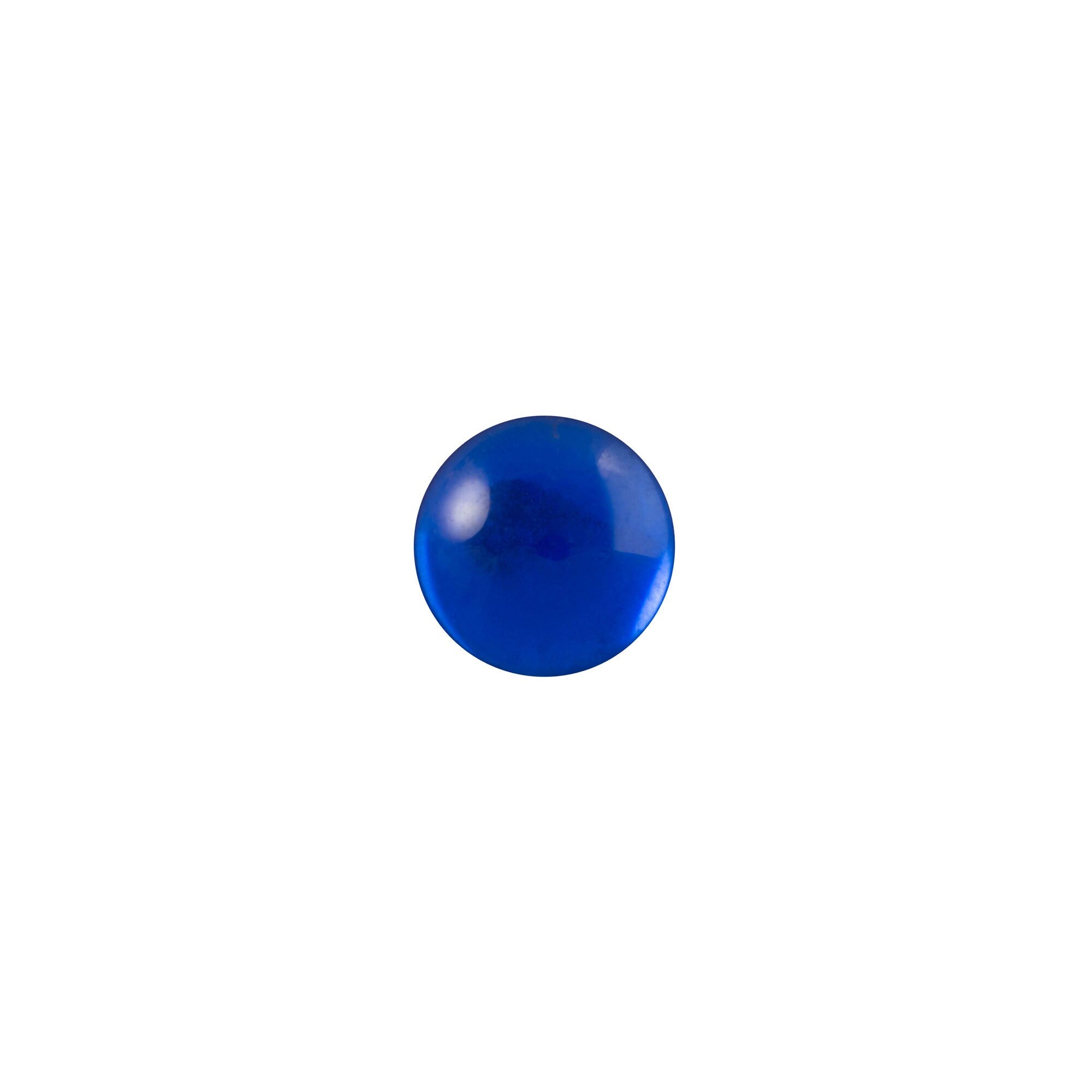 6mm Translucent Sapphire Foiled Glass Round Cabochons (24) cab700M